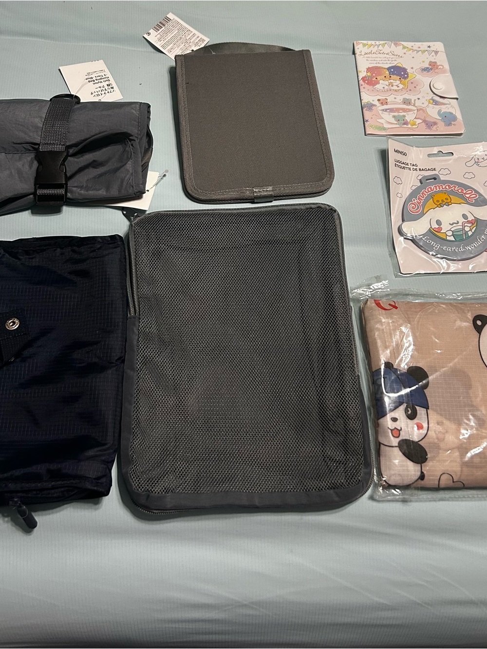 Gray Packing Cube - Mesh Top Travel Organizer